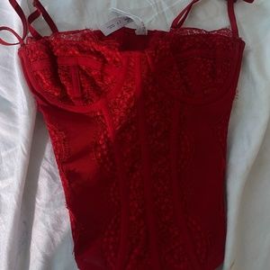 urban red corset top